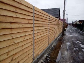 Деревянный забор елочка 150 метров фото в Видном