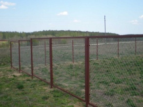 Забор из сетки рабицы в натяг секционный 12 метров фото в Видном